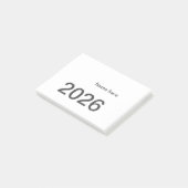 2026 2027 2028 naam titel hier jaar vet letter post-it® notes (Schuin)