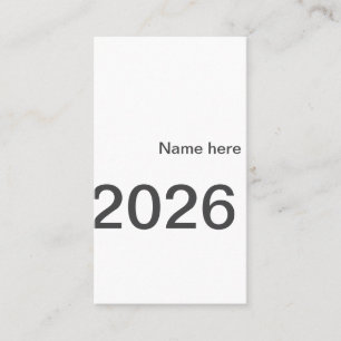 2026 2027 2028 naam titel hier jaar vet letter visitekaartje