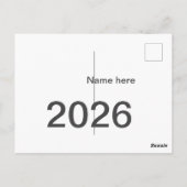 2026 2027 2028 name title here year bold letter briefkaart (Achterkant)
