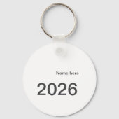 2026 2027 2028 name title here year bold letter  sleutelhanger (Voorkant)