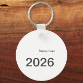 2026 2027 2028 name title here year bold letter sleutelhanger (Achterkant)