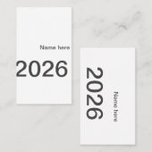 2026 2027 2028 name title here year bold letter  visitekaartje (Voorkant / Achterkant)