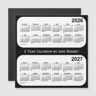 2026-2027 2 jaar zwart-wit agenda van Janz