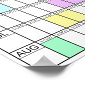 2026 - 2027 Academisch Jaar Wand Planner Kalender Poster (Hoek)