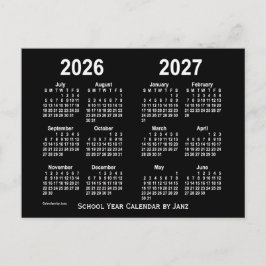 2026-2027 Agenda van de Neon White School, opgeste Briefkaart