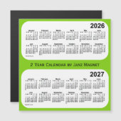 2026-2027 Geel groen 2 jaar agenda van Janz (Voorkant / Achterkant)