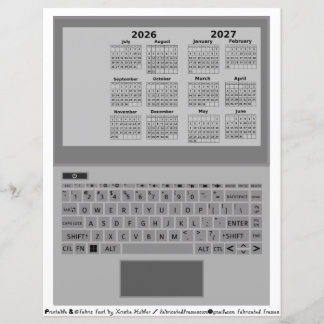 2026=2027 Kalender Schooljaar Laptop Toetsenbord