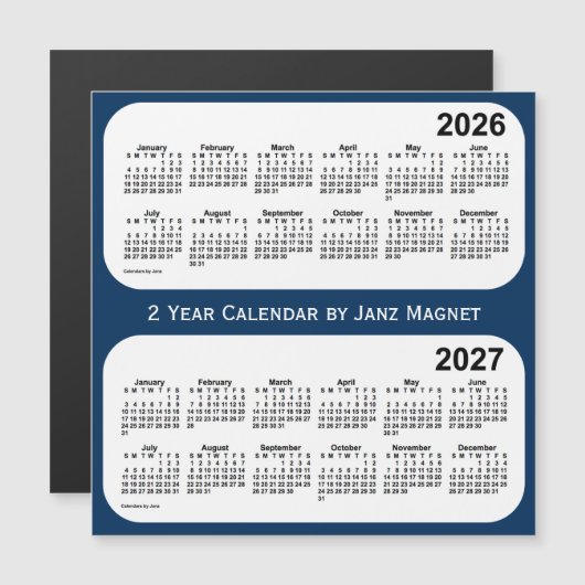 2026-2027 Politiedoos Blauw 2 jaar Agenda van Janz (Voorkant / Achterkant)