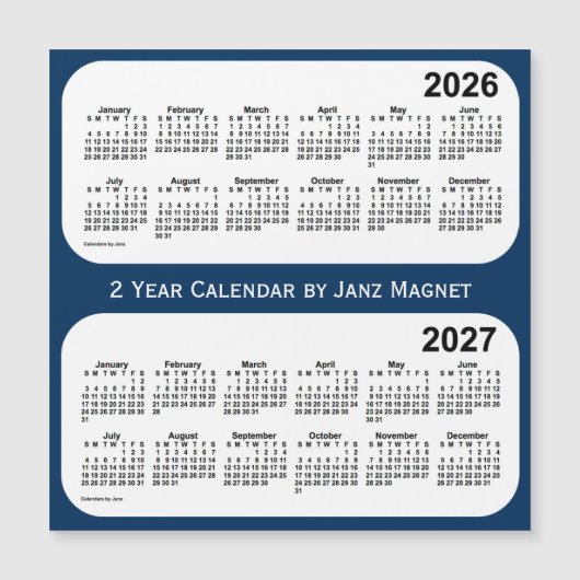2026-2027 Politiedoos Blauw 2 jaar Agenda van Janz (Voorkant)