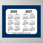2026-2027 Politiedoos Blauwe Schoolagenda van Janz Poster (Voorkant)