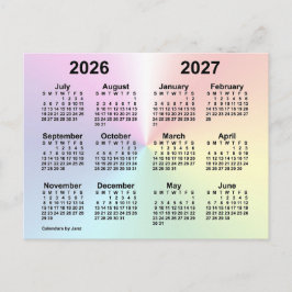 2026-2027 Rainbow Cloud School Agenda van Janz Briefkaart