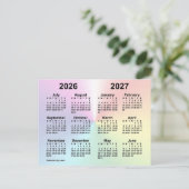 2026-2027 Regenboogwolk Schoolkalender door Janz Briefkaart (Staand voorkant)