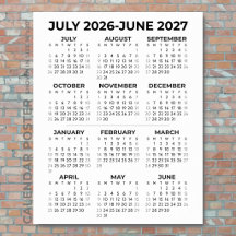 2026-2027 Schooljaar Agenda Minimalistische Muur