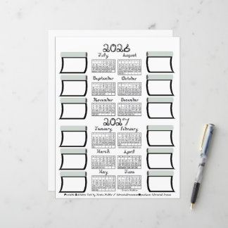 2026-2027 Schooljaar Agenda Stof Lettertype & Bout