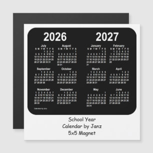 2026-2027 Schoolkalender voor zwart-wit door Janz