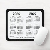 2026-2027 Schoolkalender voor zwart-wit door Janz Muismat (Met muis)