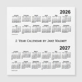 2026-2027 White 2 Year Agenda van Janz Magnet (Voorkant)