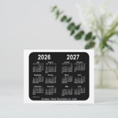 2026-2027 White Neon School Calendar van Janz Briefkaart (Staand voorkant)