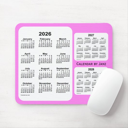 2026-2028 Violet 3 Year Agenda van Janz Muismat (Met muis)