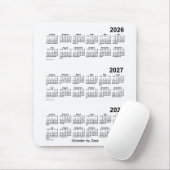 2026-2028 White 3 Year Agenda van Janz Muismat (Met muis)