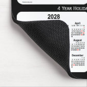 2026-2029 Agenda voor zwarte en witte feestdagen,  Muismat (Hoek)