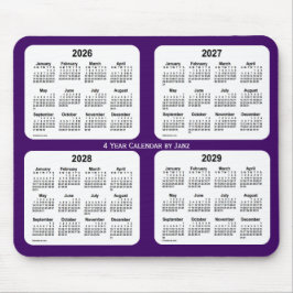 2026-2029 Paars 4 jaar vergaderrooster van Janz Muismat