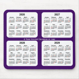 2026-2029 Paarse feestdag door Janz Muismat