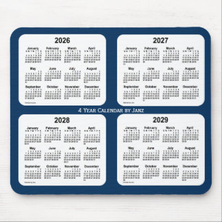 2026-2029 Politiedoos Blauw 4-jaarkalender door Ja Muismat