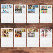2026 5 foto's per maand en 2026 jaar in een oogops kalender