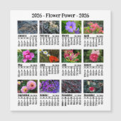 2026 Aangepaste Bloem magnetische witte Kalender S (Voorkant)