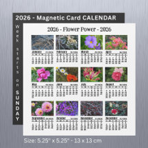 2026 Aangepaste Bloem magnetische witte Kalender S