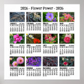 2026 aangepaste Bloemenkalender Zondag start - Poster (Voorkant)