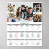 2026 Aangepaste Familie Vijf Fotokalender Poster (Voorkant)