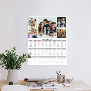 2026 Aangepaste Familie Vijf Fotokalender Poster