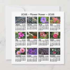 2026 Aangepaste Foto Bloemkalender start op zondag