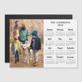 2026 Aangepaste foto en familienaam 12 maanden Kal (Voorkant / Achterkant)