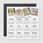 2026 Aangepaste Foto Familie Huisdier Hond 12 Maan (Voorkant / Achterkant)