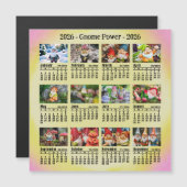 2026 Aangepaste Foto Gnome Kalender Zondag start (Voorkant / Achterkant)