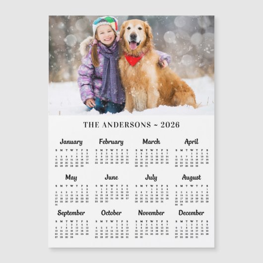 2026 Aangepaste Foto Huisdier Puppy Hond Kalender (Voorkant)
