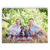 2026 Aangepaste foto Maak je eigen familie Kalender (Hoes)