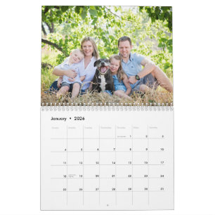 2026 Aangepaste foto Maak je eigen familie Kalender