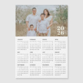 2026 Aangepaste foto magnetische kalender (Voorkant)