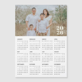 2026 Aangepaste foto magnetische kalender