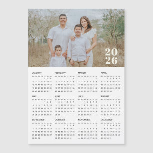 2026 Aangepaste foto magnetische kalender
