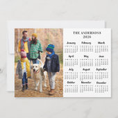 2026 Aangepaste Fotofamilie Naam 12 Maand Kalender Feestdagenkaart (Voorkant)