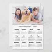 2026 Aangepaste Fotofamilie Naam 12 Maand Kalender Feestdagenkaart (Voorkant)