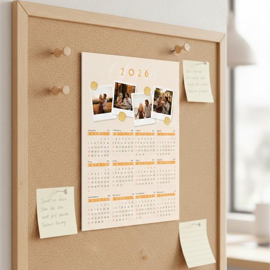 2026 Aangepaste Fotokalender Magnetische Kaart