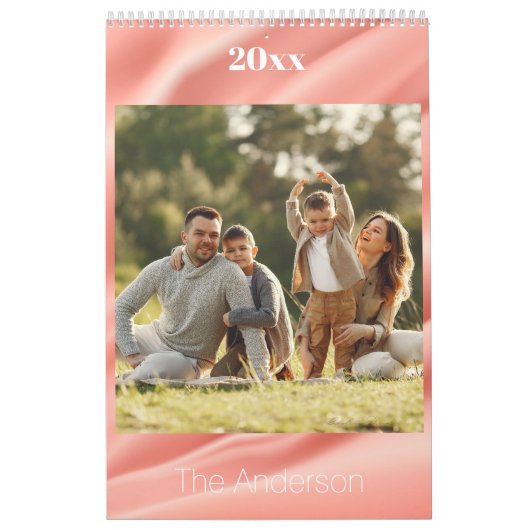 2026 Aangepaste gezelfamiliefoto Kalender (Hoes)