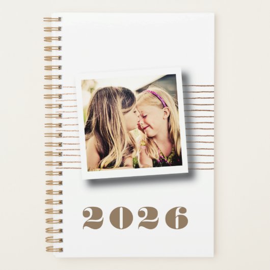 2026 Aangepaste Persoonlijke Fotodagboek Planner (Voorkant)