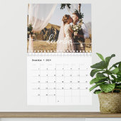 2026 Aangepaste Trouwfoto Chic Script Kalender